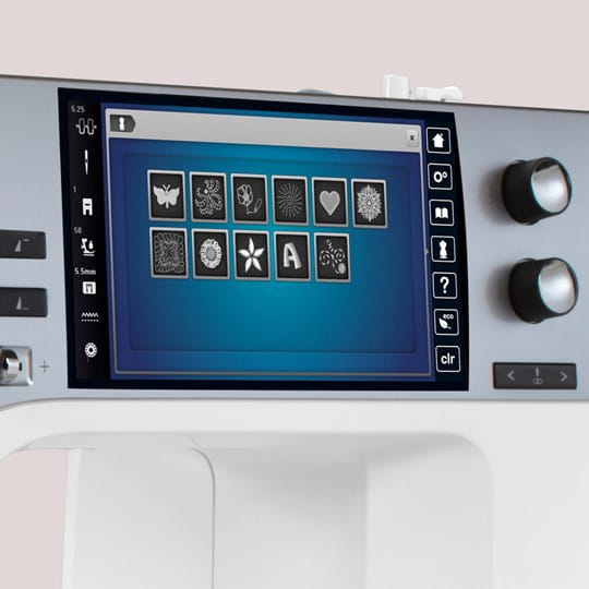 BERNINA B735: il consulente per il ricamo in evidenza