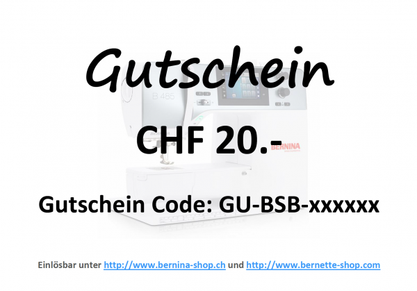 Gutschein BERNINA Shop