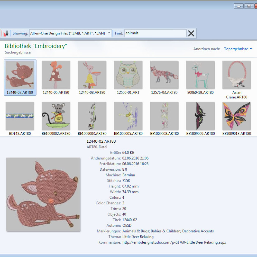 BERNINA-DesignerPlus-Stickmuster-Archiv